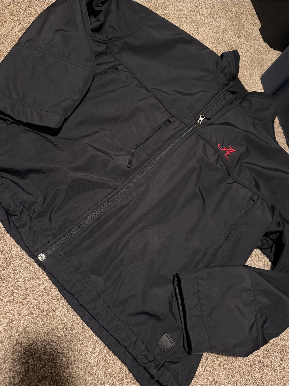 Alabama Crimson Tide black cold weather coat by Antigua (XL) EUC!